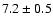 $ 7.2 \pm 0.5
$