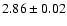 $
2.86 \pm 0.02 $