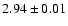 $
2.94 \pm 0.01 $