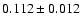 $ 0.112 \pm 0.012
$