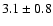 $ 3.1 \pm 0.8 $