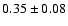 $ 0.35 \pm 0.08 $