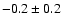 $ -0.2 \pm
0.2 $