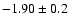 $ -1.90 \pm 0.2 $