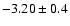 $ -3.20 \pm 0.4 $