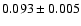 $ 0.093 \pm 0.005 $