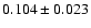 $ 0.104 \pm 0.023 $
