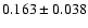 $ 0.163 \pm 0.038 $