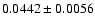 $ 0.0442 \pm 0.0056 $