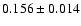 $ 0.156 \pm 0.014 $