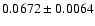 $ 0.0672 \pm 0.0064 $