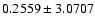 $ 0.2559 \pm 3.0707 $