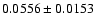 $ 0.0556 \pm 0.0153 $