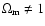 $\Omega_{\rm m}\neq 1$