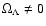 $\Omega_\Lambda\neq 0$