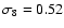 $\sigma_8=0.52$