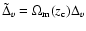 $\tilde{\Delta}_{v}=\Omega_{\rm m}(z_{\rm c})\Delta_{v}$