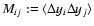 $M_{ij}:=\langle\Delta y_i \Delta y_j\rangle$
