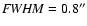 ${\it FWHM}=0.8''$