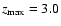 $z_{\rm max} = 3.0$