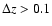 $\Delta z> 0.1$