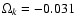 $\Omega _k=-0.031$