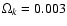 $\Omega _k=0.003$