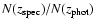 $N(z_{\rm spec})/N(z_{\rm phot})$