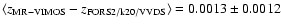 $\langle z_{\rm MR-VIMOS}-z_{\rm FORS2/k20/VVDS}\rangle = 0.0013
\pm 0.0012$