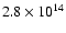 $2.8 \times 10^{14}$