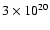 $3\times 10^{20}$