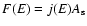 $F(E)=j(E) A_{\rm s}$