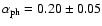 $\alpha_{\rm ph}= 0.20 \pm 0.05$