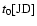 $t_{0} [\rm JD]$