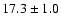 $17.3\pm 1.0$