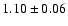 $1.10\pm 0.06$