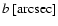 $b~{\rm [arcsec]}$