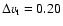 $\Delta v_{\rm t} = 0.20$