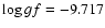 $\log gf= -9.717$