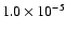 $ 1.0\times 10^{-5}$