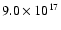 $9.0\times 10^{17}$