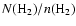 $N({\rm H}_2)/n({\rm H}_2)$