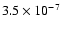 $3.5\times 10^{-7}$