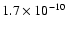 $1.7\times 10^{-10}$