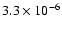 $3.3\times 10^{-6}$