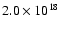 $2.0\times 10^{18}$