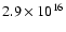 $2.9\times 10^{16}$