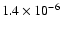 $ 1.4\times10^{-6}$