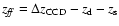 $z_{\it ff} = \Delta z_{\rm CCD} - z_{\rm d} - z_{\rm s}$