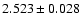 $2.523 \pm 0.028$